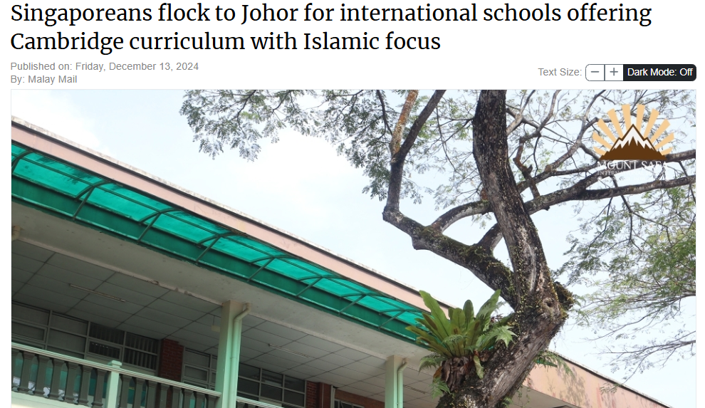 Singaporeans flock to Johor for international schools offering Cambridge curriculum with Islamic focus _daily express